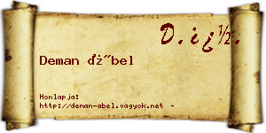 Deman Ábel névjegykártya